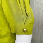 Liz Claiborne Vintage  silk green dress with buttons down the back short sleeve s Photo 4