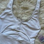 Forever 21 F21 WHITE ribbed cut-out one piece swimsuit Photo 3