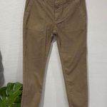 Nili Lotan cotton cropped pants with raw hem Tan Size 6 Photo 0