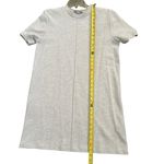ZARA Gray Knit Sweater Dress Short Sleeve Shift Casual Large Cotton Blend Photo 3