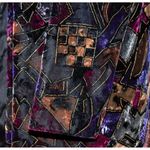 Vintage 80's Tres Paquette Velvet Blazer Jacket Mixed Print Size M Unique Retro Black Size M Photo 4