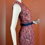 Jovani Pink and Navy sequined Lace Pencil Dress Size 4. E78 Photo 9
