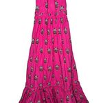 RHODE Hot Pink Marigold Flower Print Halter Style Salena Maxi Dress Size XS Photo 3