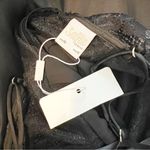 Selfie Leslie Trophy Lace Bodice Midi Dress Black Satin Size Medium M NWT Photo 3