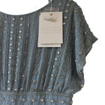 Mac Duggal  Size 6 Blue Beaded Empire Waist Column Midi Cocktail Dress 93649 NWT Photo 6