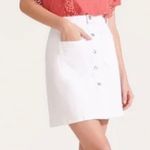 Veronica Beard Top Prema Eyelet Ruffle Crewneck Tee Linen Short Sleeve S Photo 1