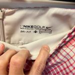 Nike Golf Dri Fit Tan Magenta Tennis Skirt Striped Skort Sz 10 like new Photo 1