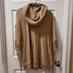Michael Kors Chic Cowl Neck Sweater w/Fringe Detail in Camel - Western - SZ M Photo 1