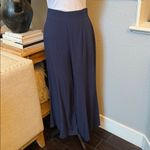 Anthropologie Maeve Canna Culotte Navy Blue High Waist Wide Leg Pants Size 0 Photo 2