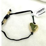 Free People NEW Say You Remember Bracelet In Black Gold Metal Heart Girly Goth Photo 1