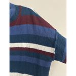 Free People Atlas Swearer Dress Pullover Small Blue White Maroon Side Slit Boho Photo 4