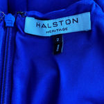 Halston Heritage Sleeveless Ponte Dress in Cobalt Blue Size US 2 Photo 10