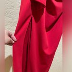 XScape NWT  Ruched Slit Evening Dress Gown in Red Size 10 Photo 4