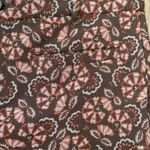 Anthropologie  Essential Slim Brown Floral Jacquard‎ Mid Rise Pant Size 2 Photo 3