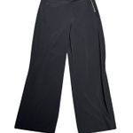 Athleta  Gramercy Track Trouser Black Wide Leg Pant Size 10 Photo 0