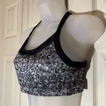 Avia Racerback Sports Bra Square Black Gray Pixels Pattern Medium M Photo 2