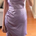 Dillard's Lilac Cowl Neck Mini Dress Photo 0