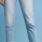 Anthropologie Pilcro patchwork light wash straight leg crop jeans size 32 Photo 0