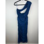 Abercrombie & Fitch Abercrombie Mesh Off The Shoulder Ruched Draped Maxi Dress Formal Evening XLP Photo 3