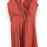 J.Crew  Silk Coral Ruffle Wrap Dress Sleeveless Summer Cocktail Party Womens 0 Photo 0