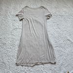 Kindred Bravely Eleanora Bamboo Maternity Nursing Dress M Oatmeal Stripe Beige White Size M Photo 8