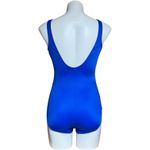 MiracleSuit  Oceanus One Piece Swimsuit Faux Wrap Blue 10 Photo 2