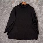 Cyrus Knit Raya Womens Turtleneck Oversized Heavyweight Sweater Womens Large Black Photo 0