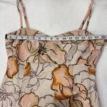 Amalie Floral Print Linen Blend Tea Length Dress Resort Wear Size 6 Orange Photo 5