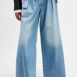 MOTHER Superior The High Point Pouty Skimp Wide Leg Jeans in Unholy Roller 26 Blue Photo 0