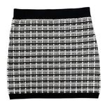 Babaton Aritzia  Salvatore Italian Merino Wool Tweed Knit Skirt Black White Large Photo 1