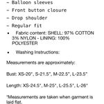 English Factory Avara  Molly Top Black White Striped Collared Balloon Sleeve New Photo 11