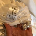 Lulus NWOT Regal Aura White Satin Long Sleeve Blazer Romper Size S Photo 12