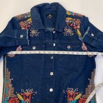 Curations Long Sleeve Button Down Denim Jacket Embroidered Studded EUC Sz M Size M Photo 7