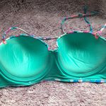 Aerie Blue Floral Print Bandeau Bikini Photo 2