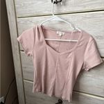 Pink Rose  Women's Blush Short Sleeve Top Photo 1