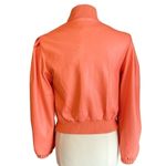 NWT House Of Harlow Vegan Leather Coral Bomber Jacket Photo 3