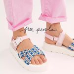 Free People La Paz Platform Utility Sandal White Gorpcore Size 11 (42) Photo 3