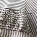 Free People  Strapless Ruched Bodycon Dress Beige White Striped XS Photo 3