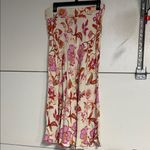 Mango WOMENS FLORAL MIDI SKIRT PINK LARGE Photo 1