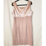 Studio I Vintage Studio 1 Size 16 $105 Pink Satin Textured Shift Dress Y2K Soft Girl Photo 4