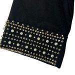 Annalee + Hope Women's Black Shift Dress M 3/4 Sleeve Beaded Cuffs Party Photo 10