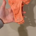 Free People  Send Love Jacquard Bodysuit floral design in salmon pink Photo 5