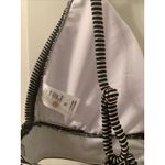 Shade & Shore Women's Pinstriped Swim Top Back Tie Black White Size XL 16-18 Photo 14