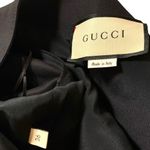 Gucci Alione V-neck Long Sleeve Button Jumpsuit Wool Silk Gold Black IT 36 US 0 Photo 8