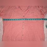 XCVI  Button Up Quarter Sleeve Star Blouse Linen Women's X Small Pink Photo 4