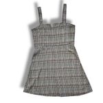 Aero Seriously Soft Size Large Black White Plaid Sleeveless Stretch Jumper Photo 1