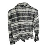 Lucky Brand Black White Plaid Moto Knit Sweater Jacket Harper Womens Size Large Photo 4