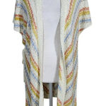 Love Riche  Colorful Boho Knit Vest with Side Ties Size Small Knit Open Vest Photo 0