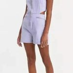 Levi's NWT Levi’s Rydon Cutout Romper Cotton/Hemp, Size Large in Dusty Persian Photo 1