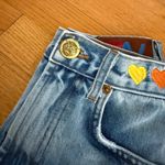 Aviator Nation ❤️ CALI LOVER HEART BOLT DENIM JEAN SHORTS SIZE 24 ⚡️ Photo 8